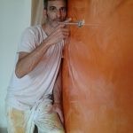 Estuco Veneciano Veteado Color Naranja (12)