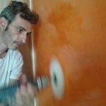 Estuco Veneciano Veteado Color Naranja (25)
