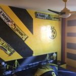Estuco Veneciano Original a rayas amarillas y negras Borussia Dortmund Decoracion (12)