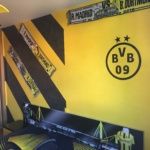 Estuco Veneciano Original a rayas amarillas y negras Borussia Dortmund Decoracion (5)