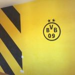 Estuco Veneciano Original a rayas amarillas y negras Borussia Dortmund - Terminado dia (11)