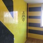 Estuco Veneciano Original a rayas amarillas y negras Borussia Dortmund - Terminado dia (8)