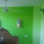 dormitorio verde oscuro y verde claro 1