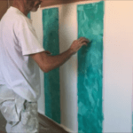 Aplicando 3 mano de Estuco Veneciano Turquesa