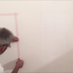 Colocacion de cinta tesa sobre el blanco