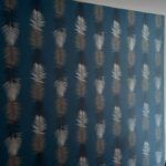 Papel pintado flores fondo azul (2)